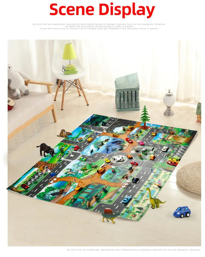 100x130 Kids Playmat Farm Road Portable Map Baby Educational Rugs Toddler