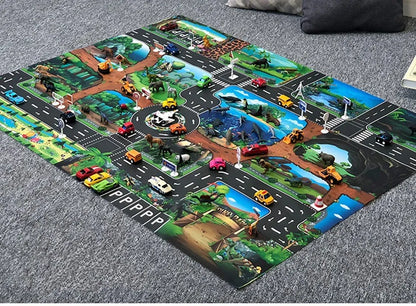 100x130 Kids Playmat Farm Road Portable Map Baby Educational Rugs Toddler