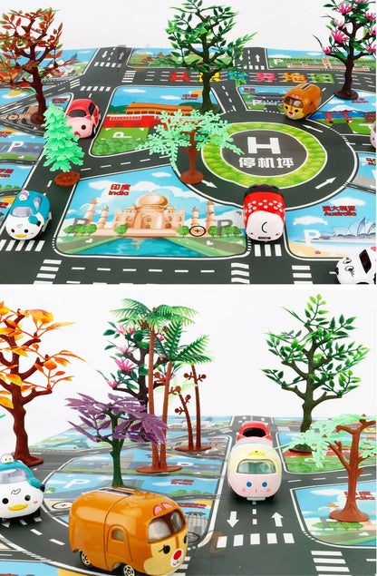 100x130 Kids Playmat Farm Road Portable Map Baby Educational Rugs Toddler
